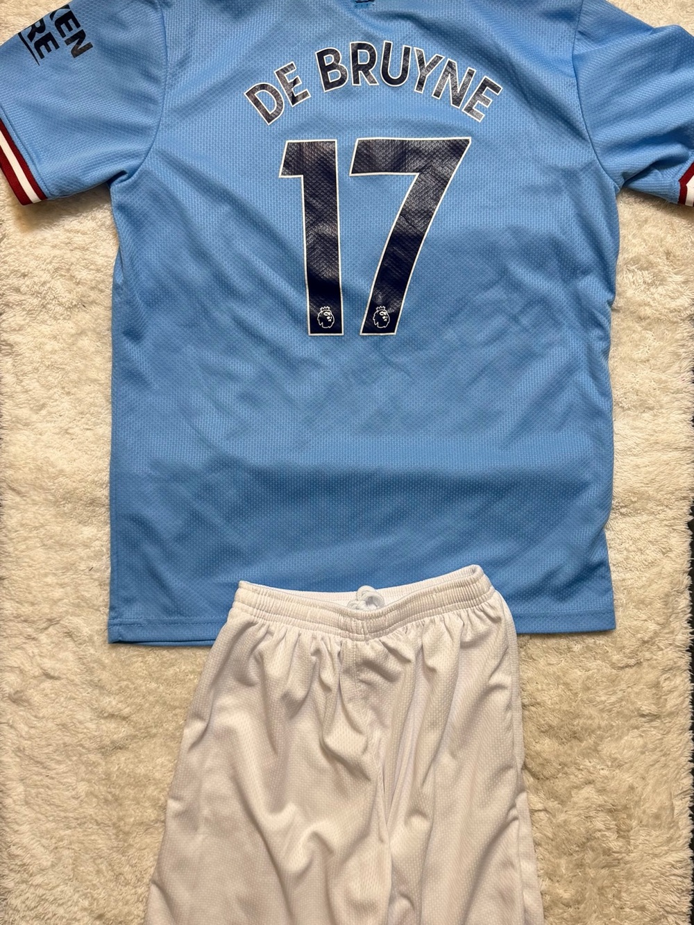 Kevin De Bruyne 17 Soccer Jersey Manchester City in Sky Blue